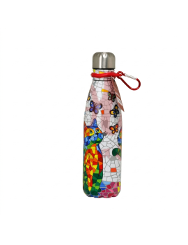 Ampolla d'acer inoxidable Gat Gaudí Trencadís Barcelona 500 ml