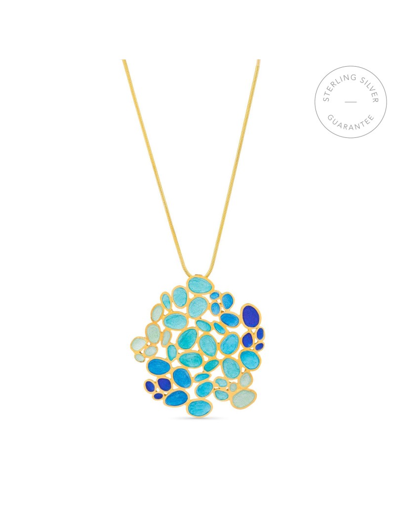 Large Golden Gaudí Fruits Barcelona Necklace