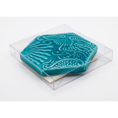 Gaudí Hexagonal Tile 10 cm – Ceramic Barcelona Souvenir & Decor