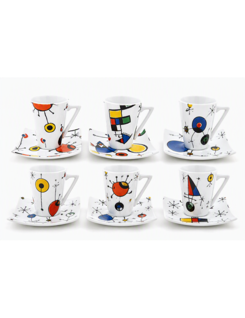 Set de 6 tasses d'espresso Dong Barcelona – disseny artístic inspirat en el surrealisme català