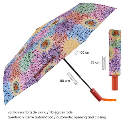 Gaudí Multicolour Automatic Folding Umbrella