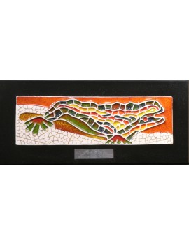 Cuadro Bajorrelieve drac Parque Güell Gaudí Barcelona